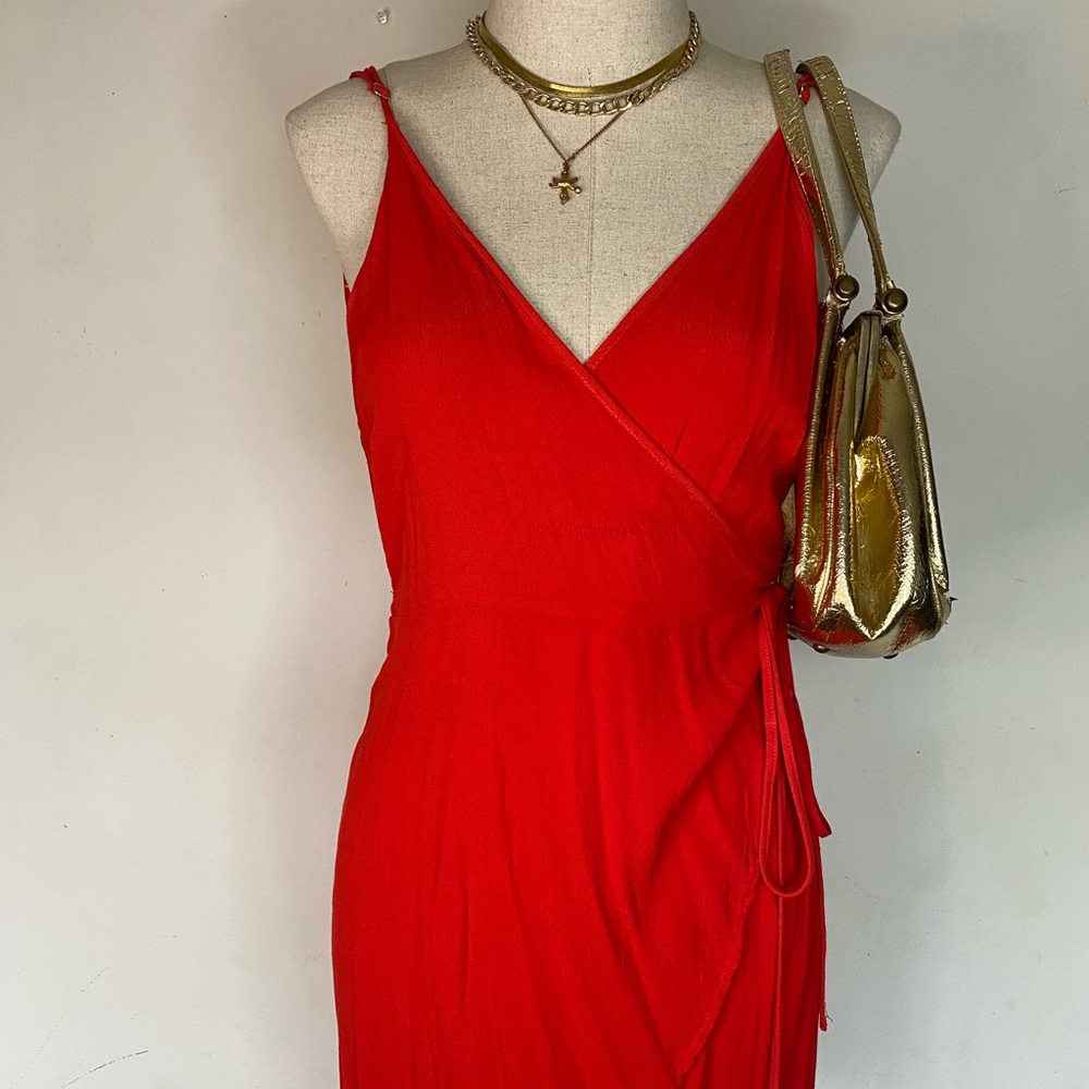 Little Red Wrap Dress